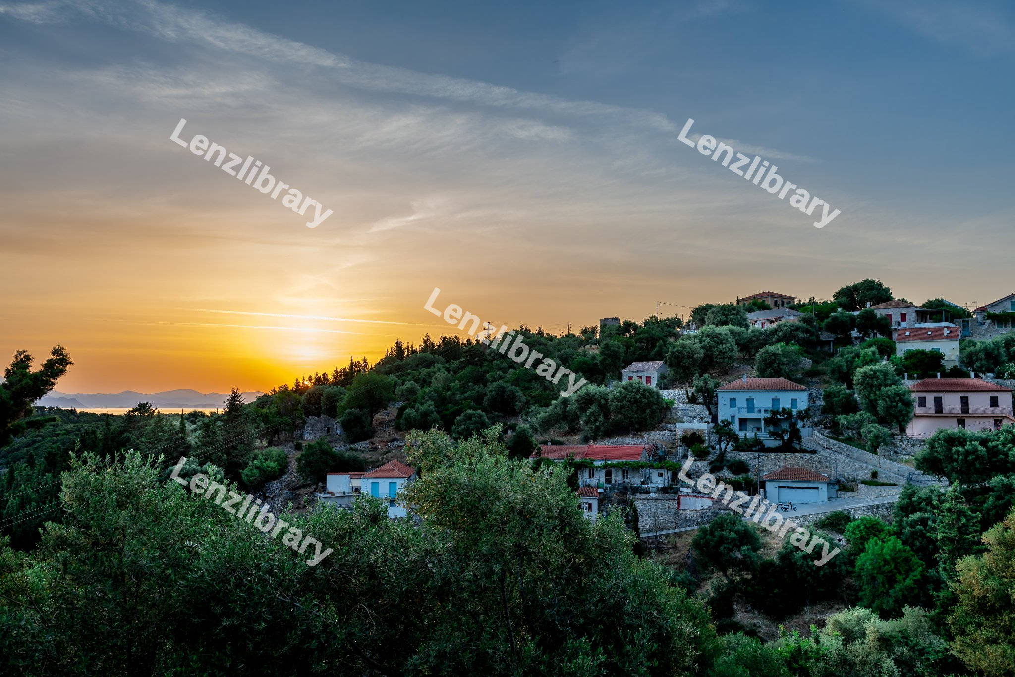 Panorama of Montedoro at Sunset